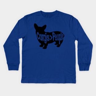 Corgis > People Kids Long Sleeve T-Shirt